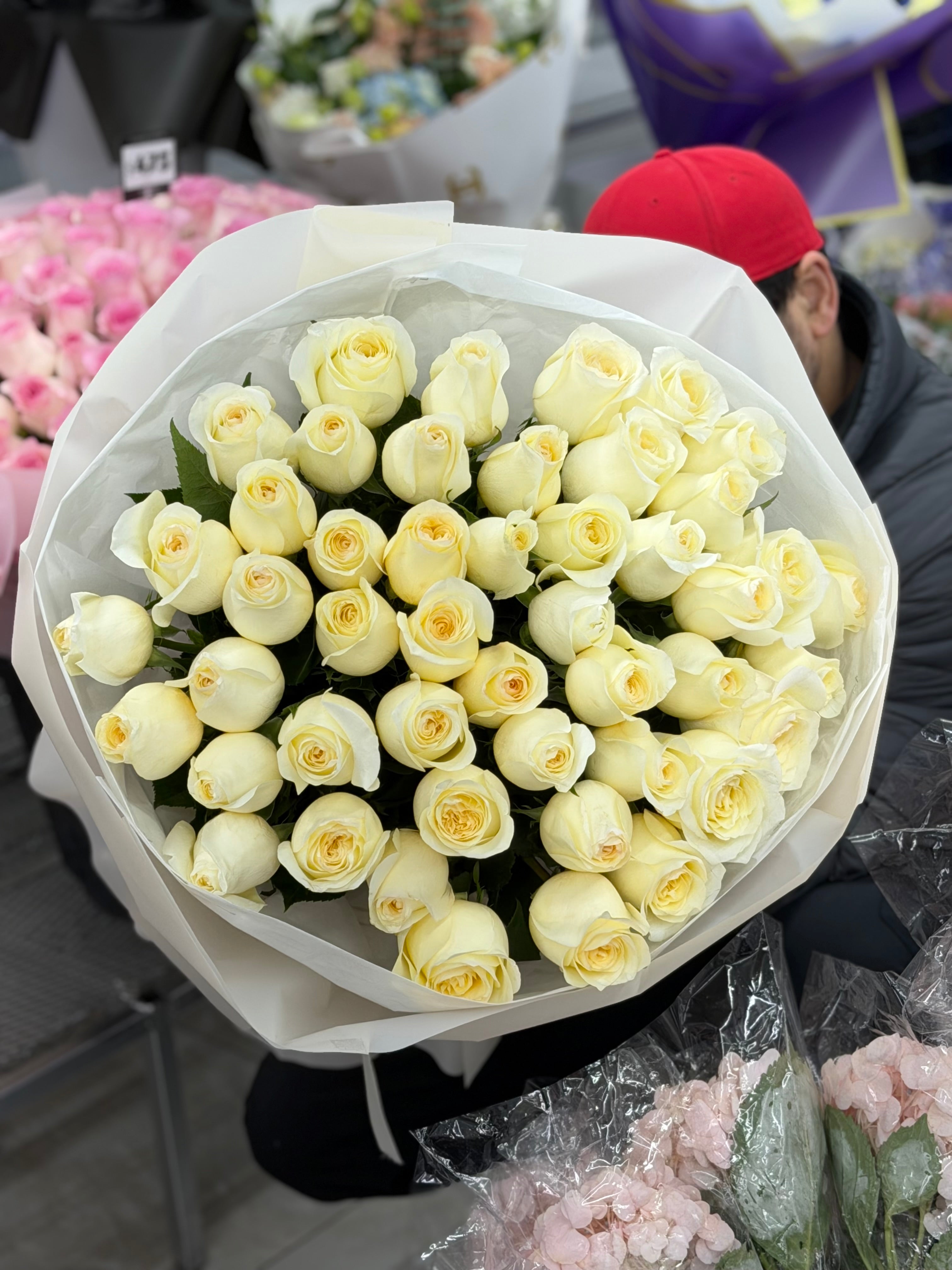 51 white garden roses